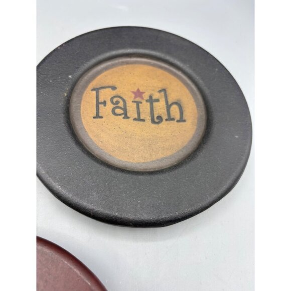 Primitive Decor Plates Barbara Lloyd Faith Friends Family Hearthside Collection - Picture 4 of 8